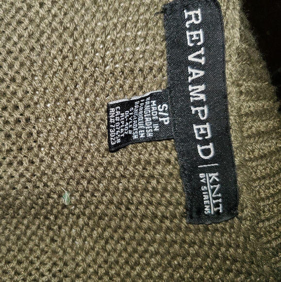 Sweater olive green knit - Picture 3 of 4